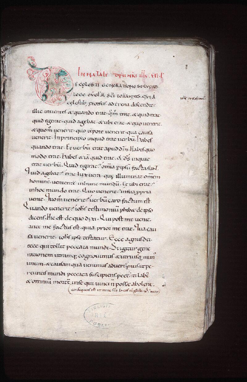 Orléans, Bibl. mun., ms. 0122, p. 005 - vue 2