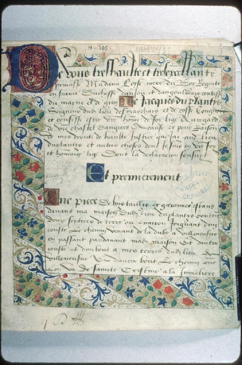 Orléans, Bibl. mun., ms. 0735, f. 001