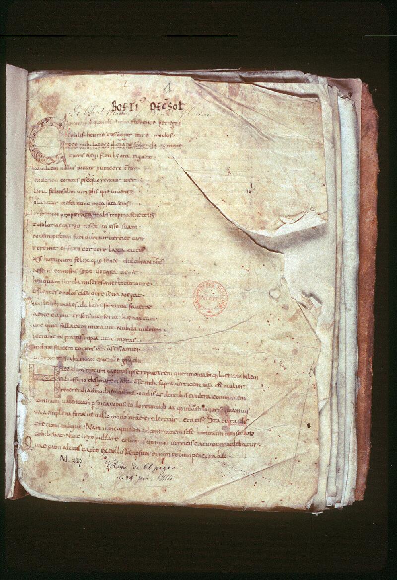 Orléans, Bibl. mun., ms. 0271, p. 001 - vue 2