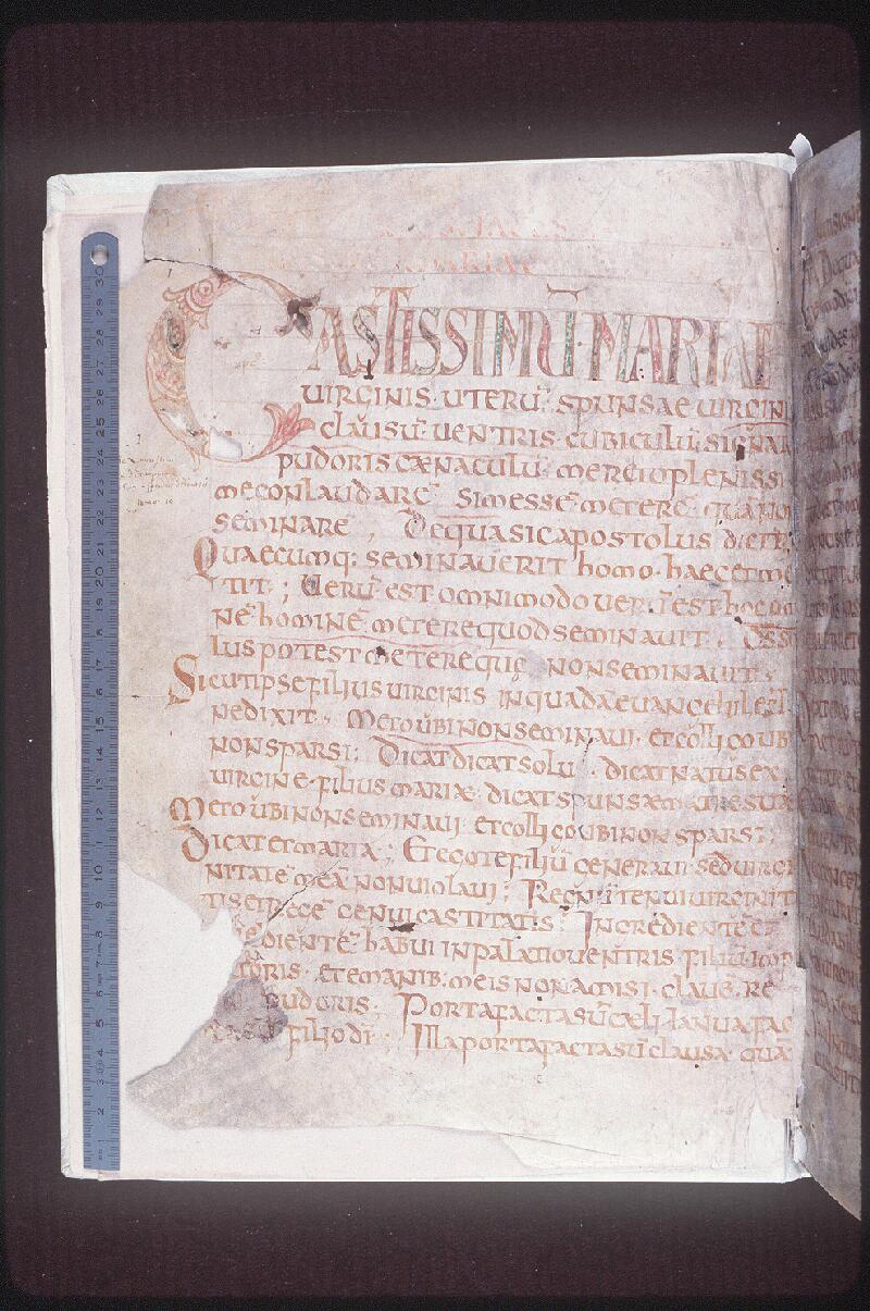Orléans, Bibl. mun., ms. 0154, f. 001v - vue 1