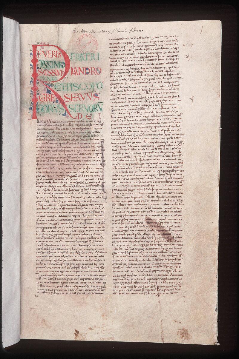 Orléans, Bibl. mun., ms. 0177, p. 001 - vue 2