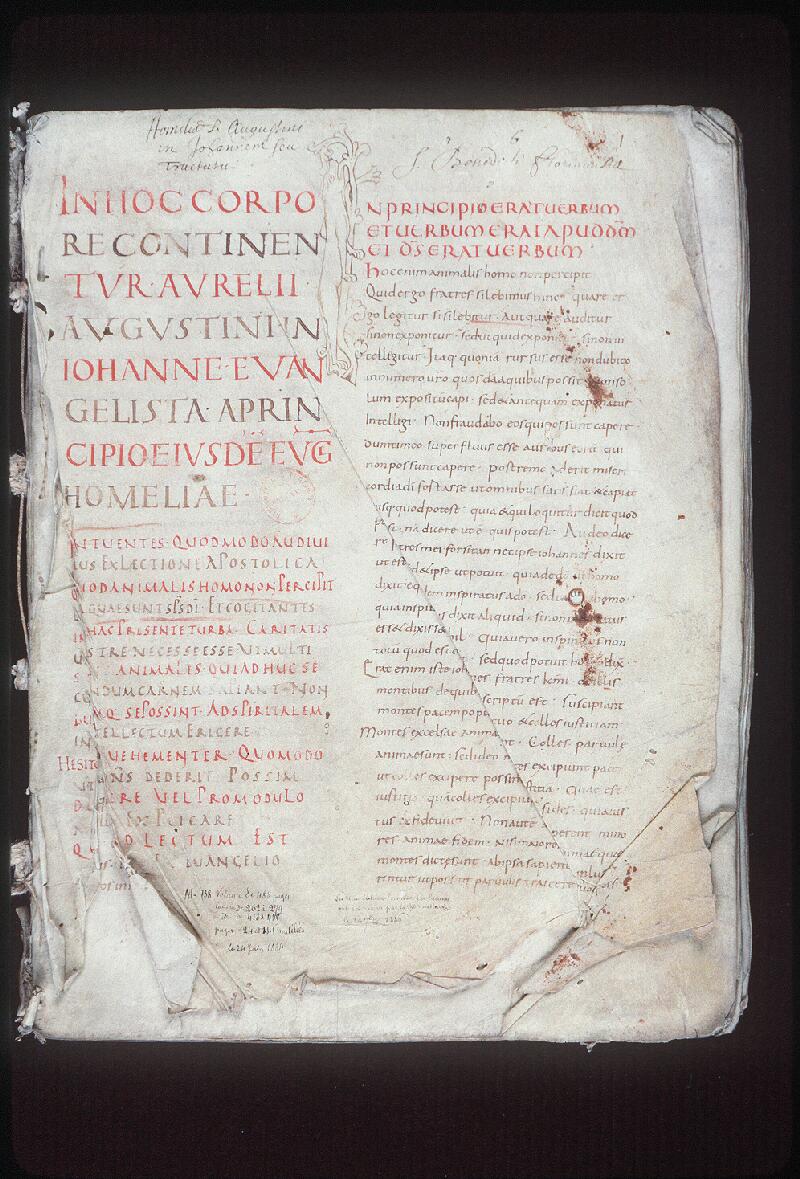 Orléans, Bibl. mun., ms. 0161, p. 001 - vue 2