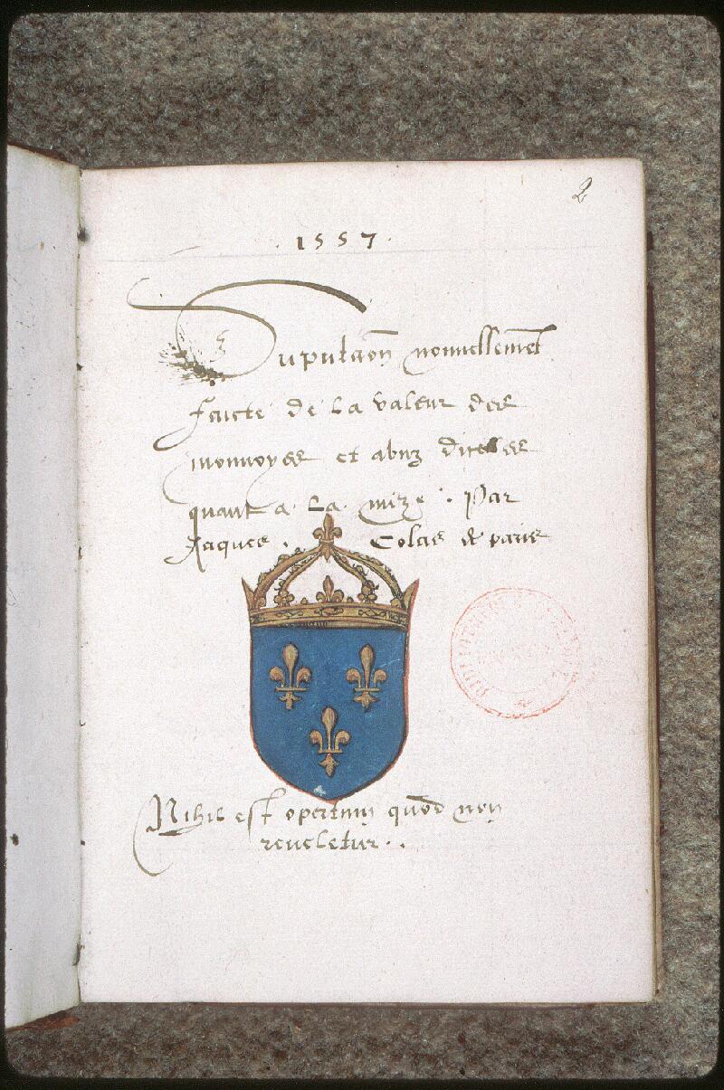 Orléans, Bibl. mun., ms. 0629, f. 002 - vue 2