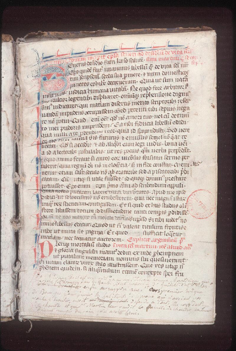 Orléans, Bibl. mun., ms. 0344, f. 001 - vue 2