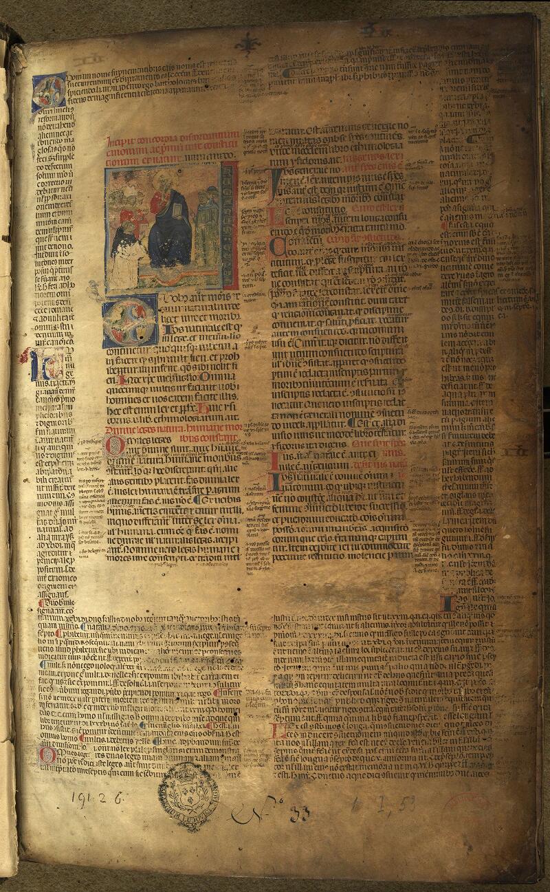 Paris, Bibl. de la Sorbonne, ms. 0030, f. 001 - vue 2