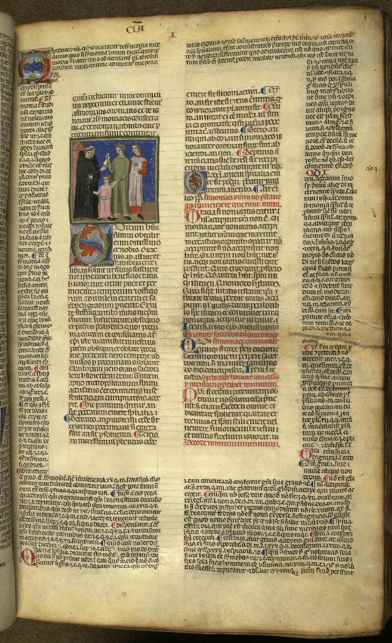Paris, Bibl. de la Sorbonne, ms. 0030, f. 100 - vue 1