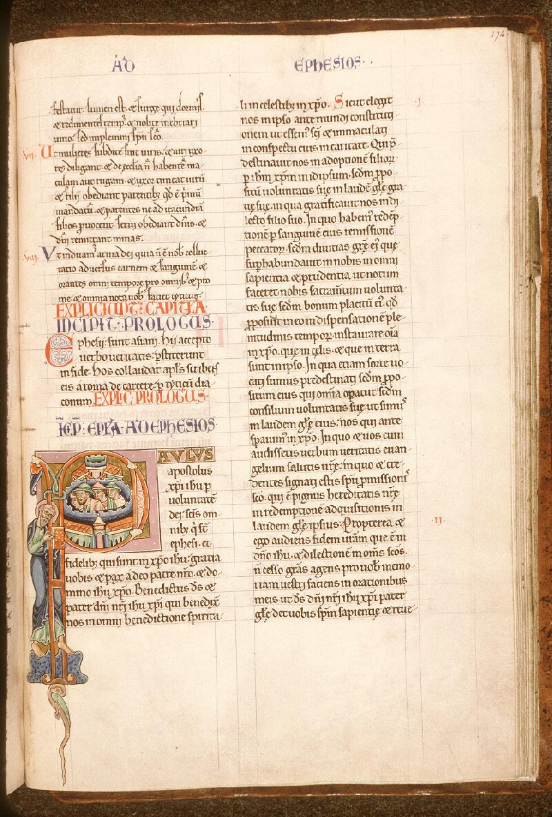 Paris, Bibl. Sainte-Geneviève, ms. 0010, f. 274 - vue 1