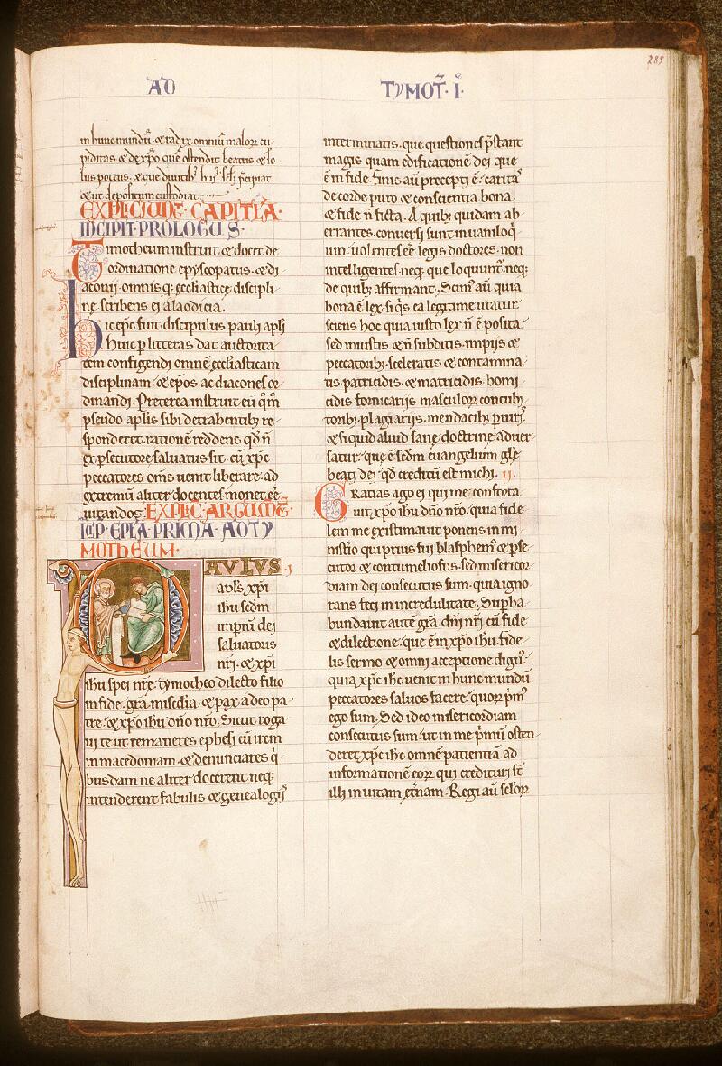 Paris, Bibl. Sainte-Geneviève, ms. 0010, f. 285 - vue 1