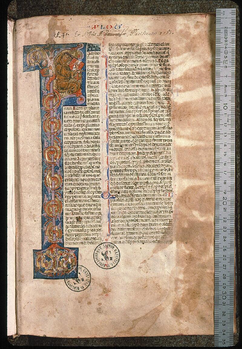 Paris, Bibl. Sainte-Geneviève, ms. 0014, f. 001 - vue 1