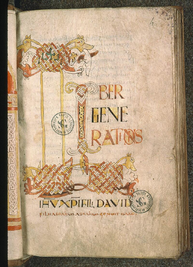 Paris, Bibl. Sainte-Geneviève, ms. 0017, f. 004 - vue 1