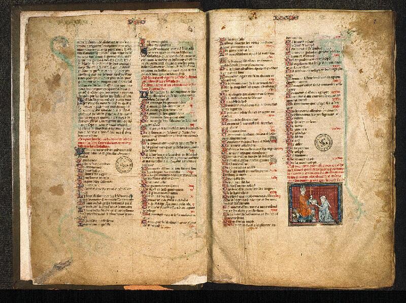 Paris, Bibl. Sainte-Geneviève, ms. 0022, f. 001v-002