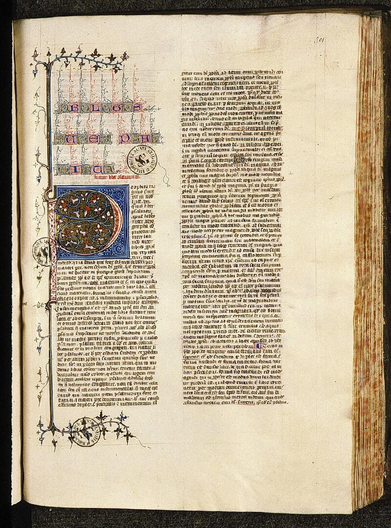 Paris, Bibl. Sainte-Geneviève, ms. 0034, f. 301 - vue 1