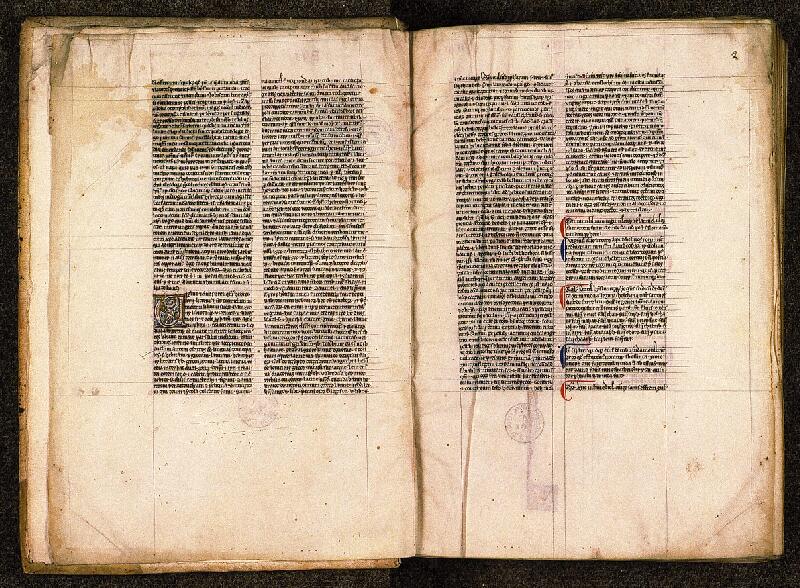 Paris, Bibl. Sainte-Geneviève, ms. 0047, f. 001v-002