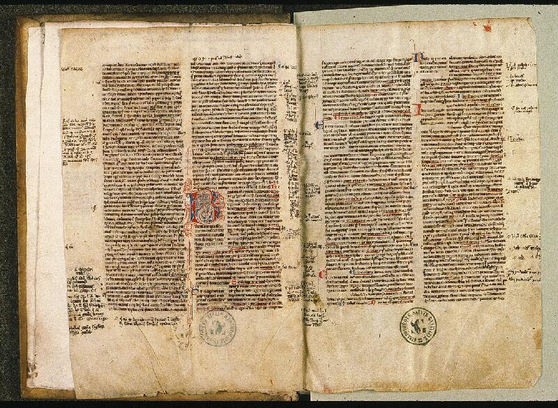 Paris, Bibl. Sainte-Geneviève, ms. 0057, f. 001v-002