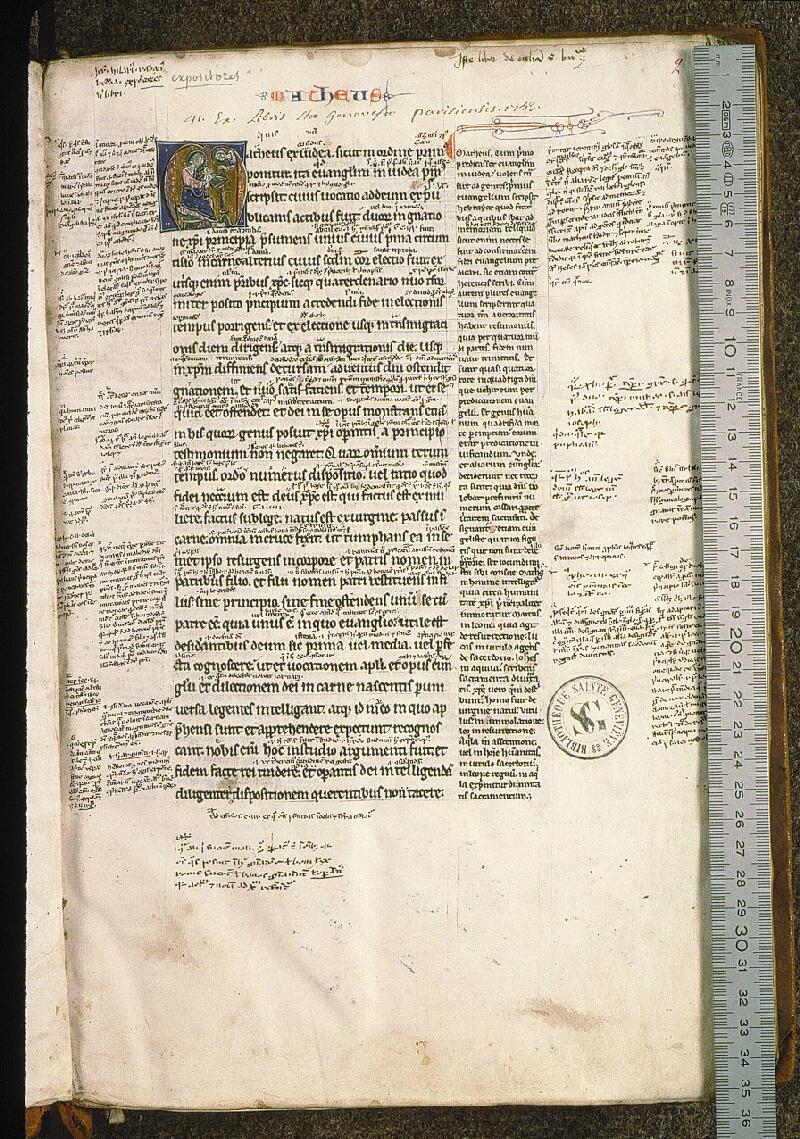 Paris, Bibl. Sainte-Geneviève, ms. 0072, f. 002 - vue 1