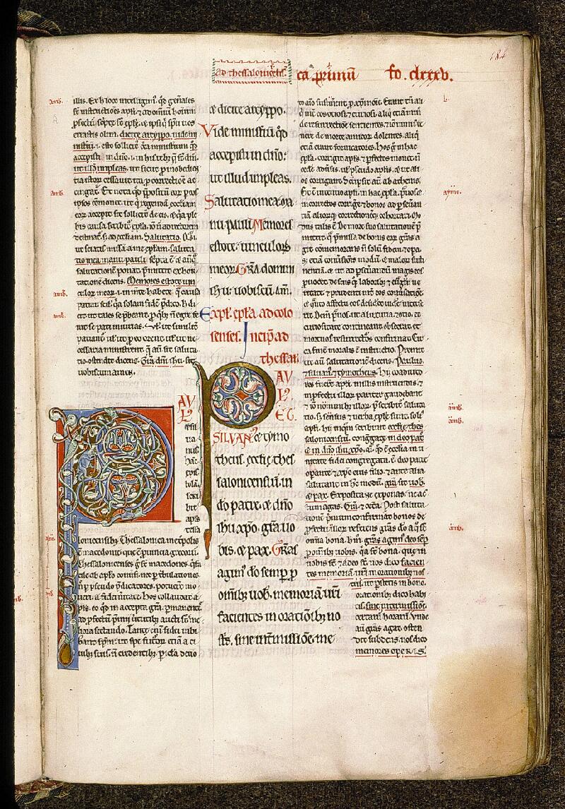 Paris, Bibl. Sainte-Geneviève, ms. 0077, f. 184 - vue 1