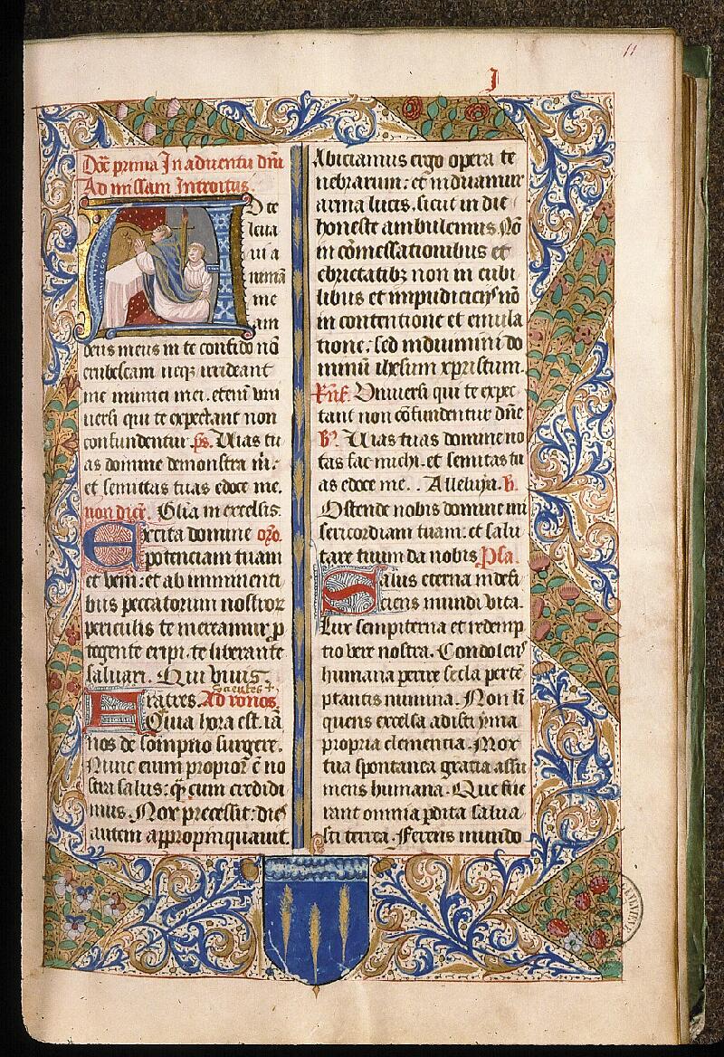 Paris, Bibl. Sainte-Geneviève, ms. 0091, f. 011 - vue 1