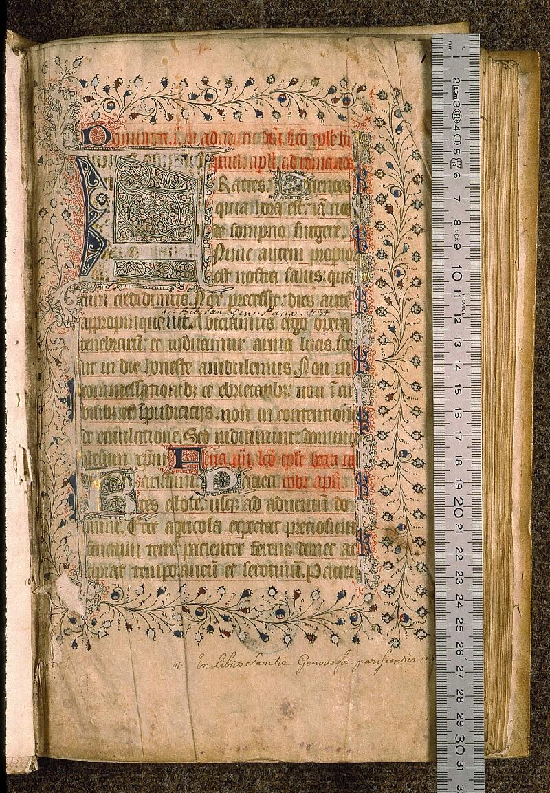Paris, Bibl. Sainte-Geneviève, ms. 0105, f. 001 - vue 1