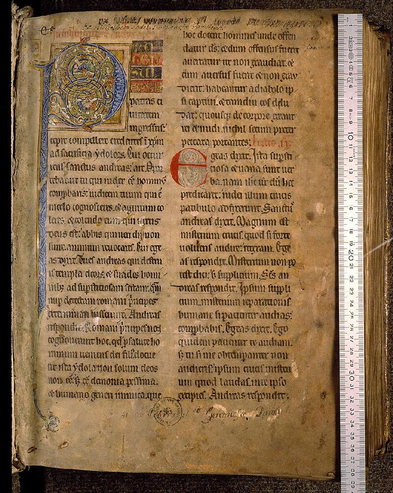 Paris, Bibl. Sainte-Geneviève, ms. 0131, f. 001 - vue 1