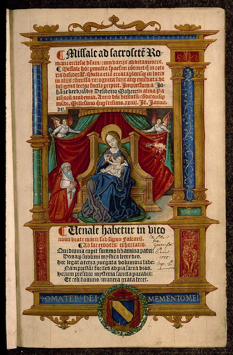 Paris, Bibl. Sainte-Geneviève, ms. 0152, f. 005 - vue 2