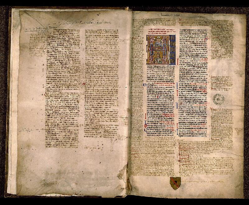 Paris, Bibl. Sainte-Geneviève, ms. 0168, f. 002v-003 - vue 2
