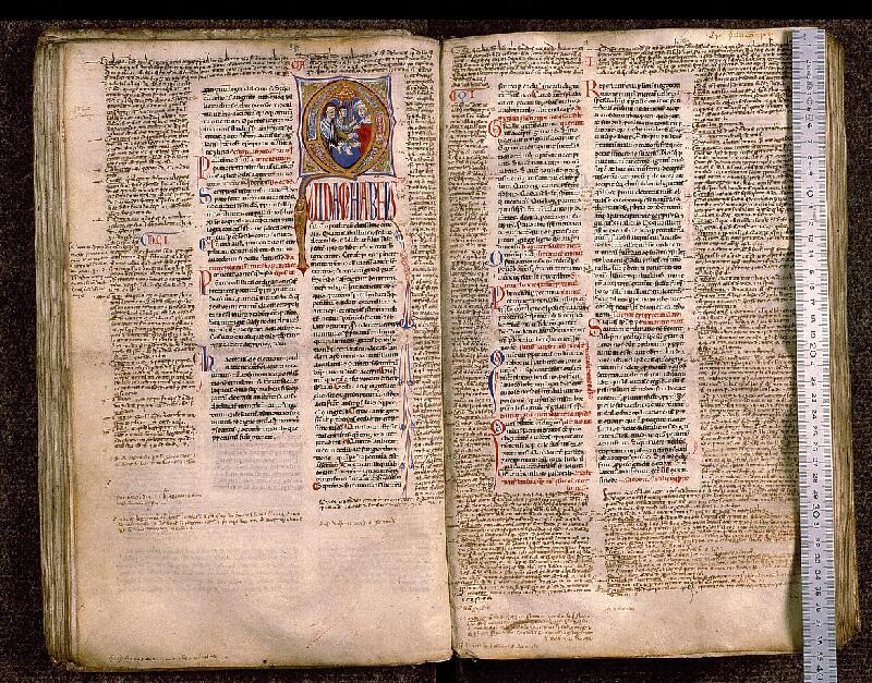 Paris, Bibl. Sainte-Geneviève, ms. 0341, f. 083v-084 - vue 1