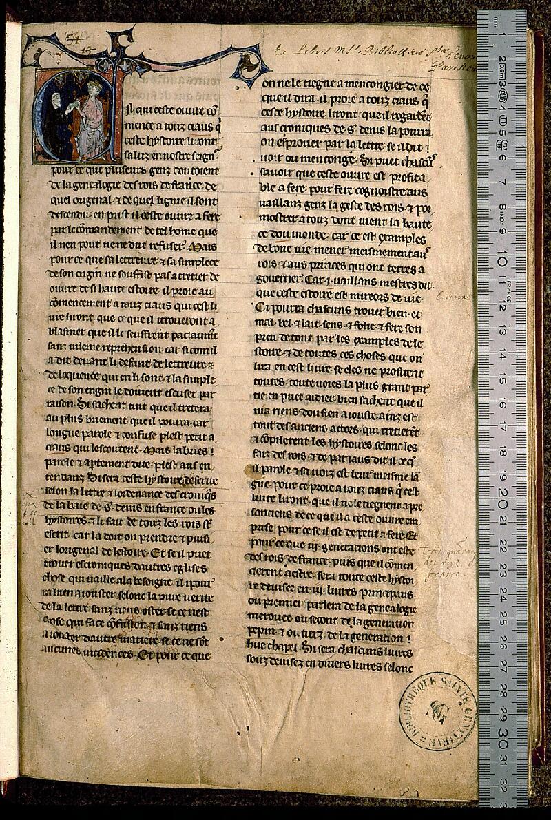 Paris, Bibl. Sainte-Geneviève, ms. 0782, f. 001 - vue 1