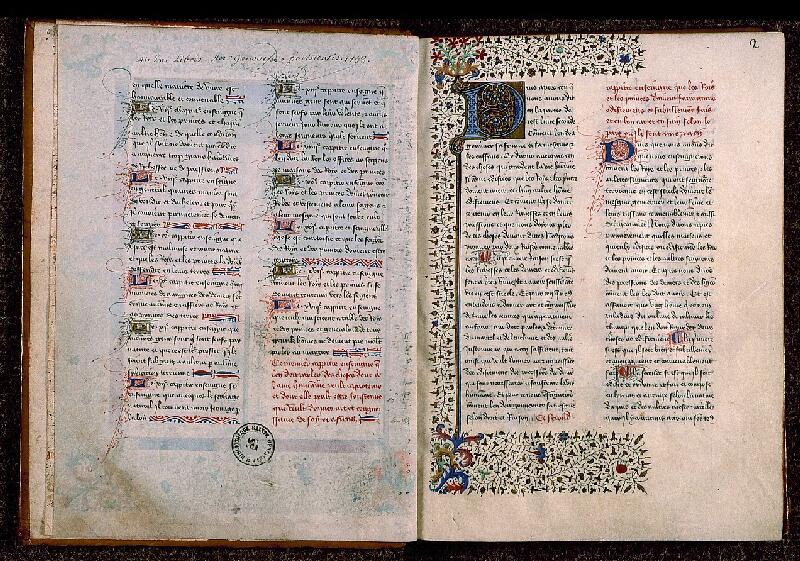 Paris, Bibl. Sainte-Geneviève, ms. 1015, f. 001v-002