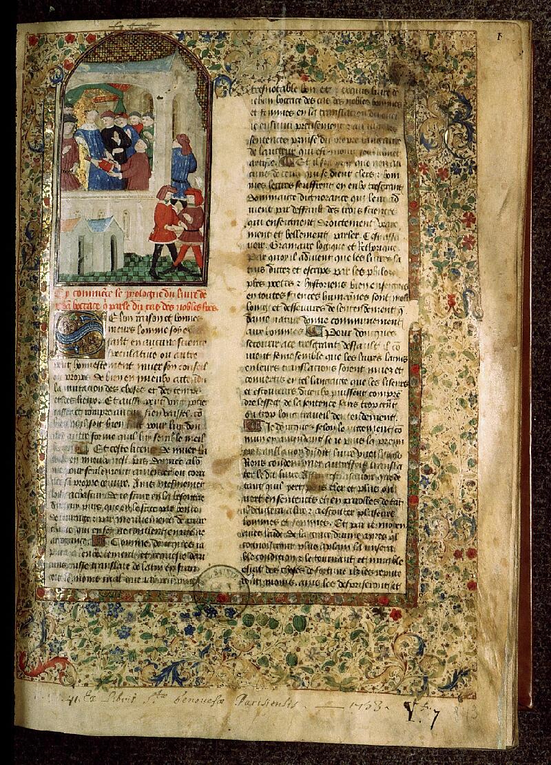 Paris, Bibl. Sainte-Geneviève, ms. 1128, f. 001 - vue 2