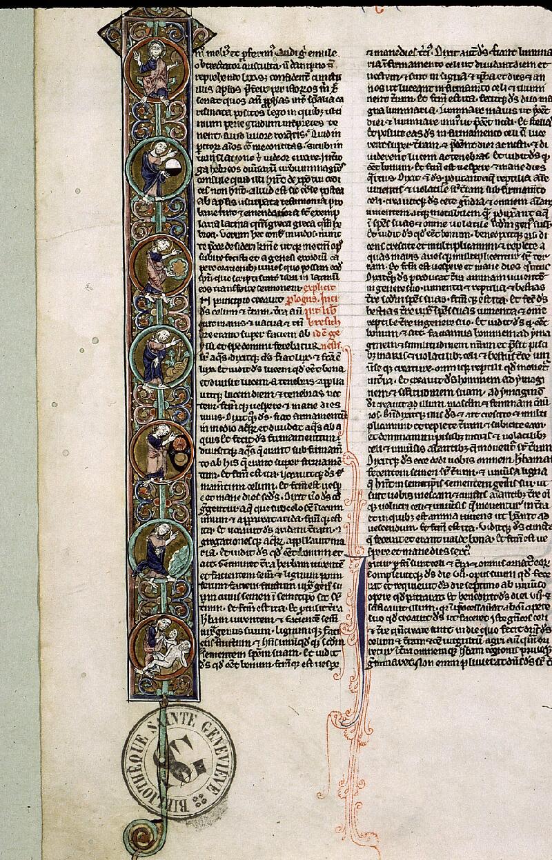 Paris, Bibl. Sainte-Geneviève, ms. 1180, f. 003v - vue 1