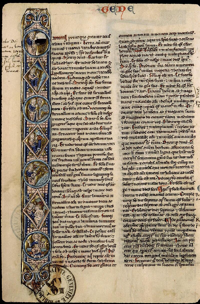 Paris, Bibl. Sainte-Geneviève, ms. 1185, f. 006v - vue 1