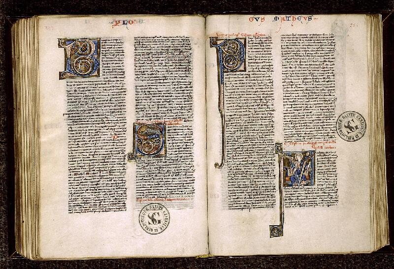 Paris, Bibl. Sainte-Geneviève, ms. 1185, f. 255v-256