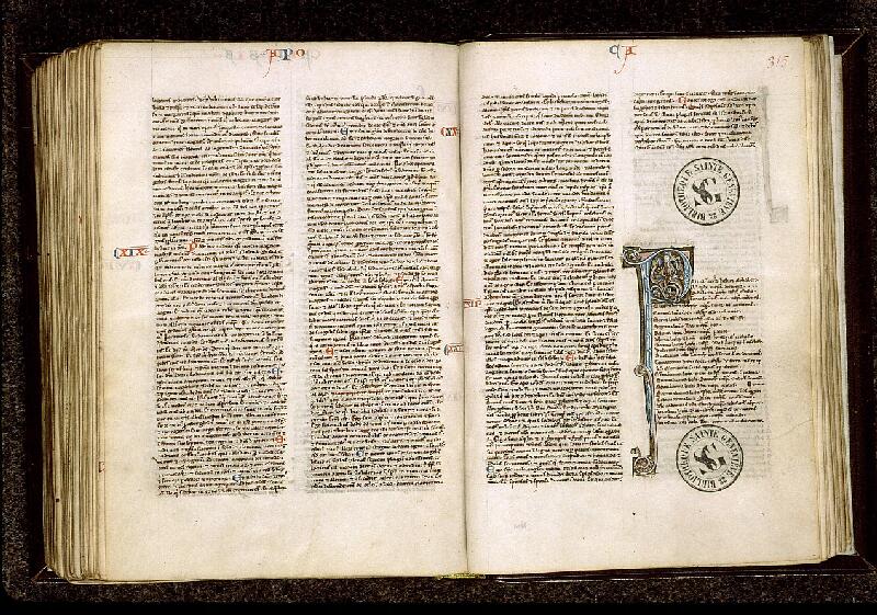 Paris, Bibl. Sainte-Geneviève, ms. 1185, f. 314v-315