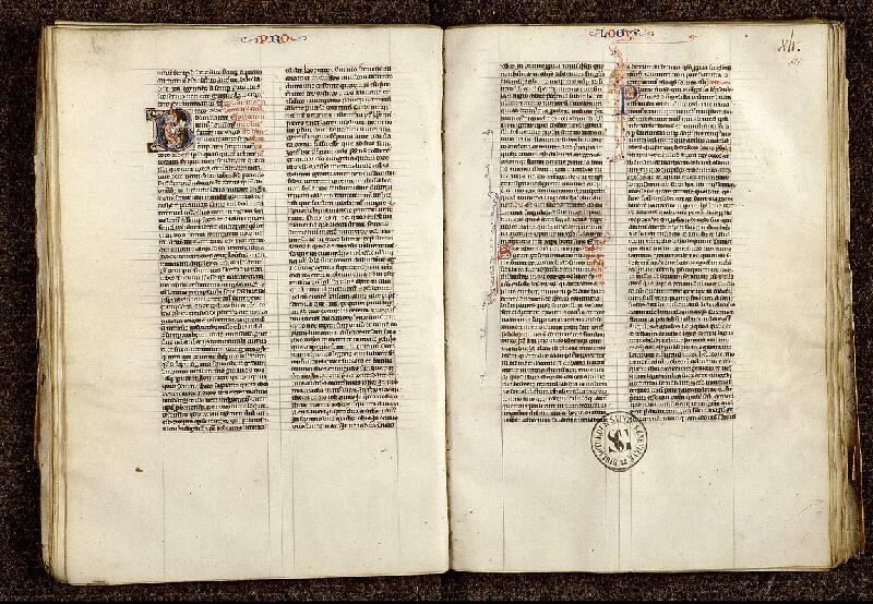 Paris, Bibl. Sainte-Geneviève, ms. 1187, f. 040v-041