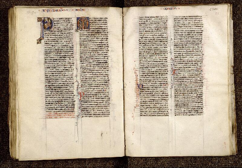 Paris, Bibl. Sainte-Geneviève, ms. 1187, f. 111v-112