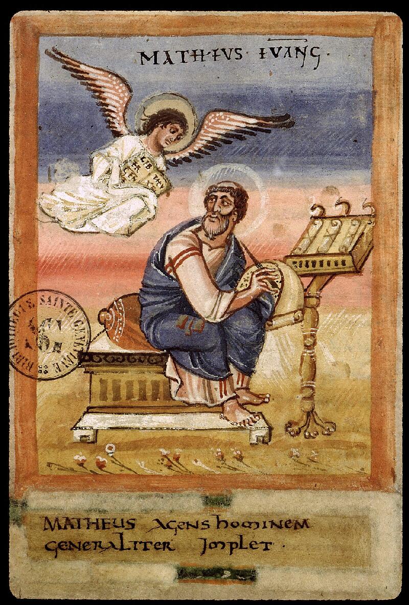 Paris, Bibl. Sainte-Geneviève, ms. 1190, f. 014v - vue 1