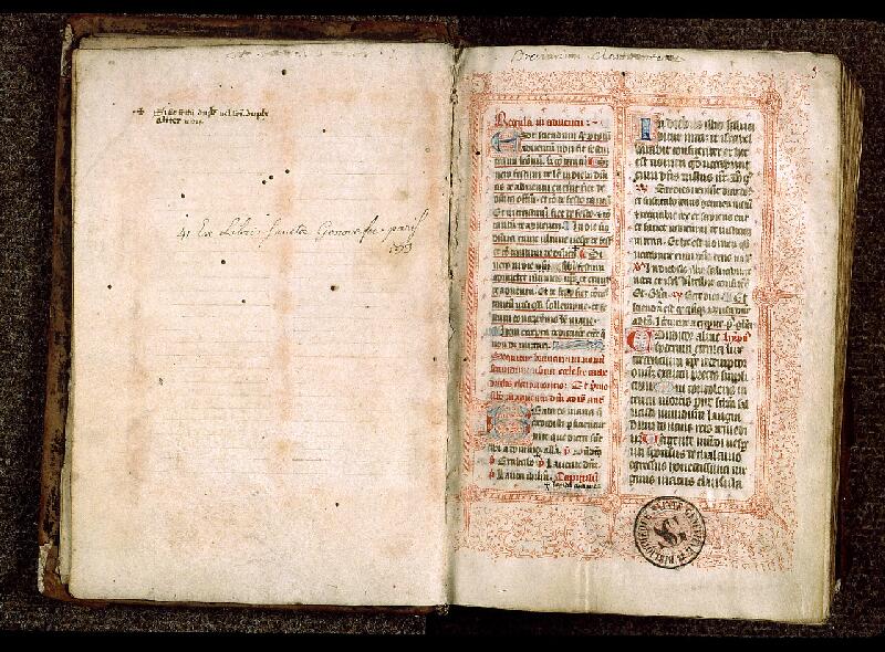 Paris, Bibl. Sainte-Geneviève, ms. 1262, f. 002v-003 - vue 2