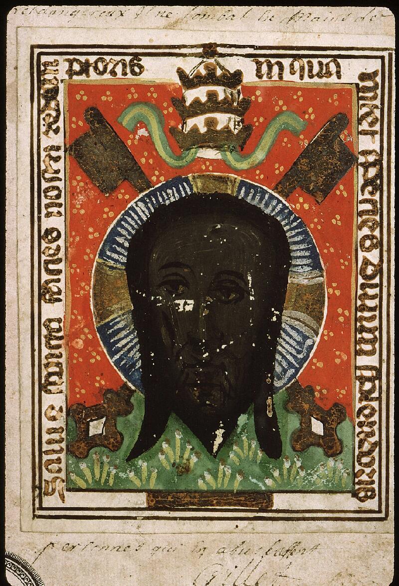 Paris, Bibl. Sainte-Geneviève, ms. 1352, contre-plat sup. - vue 3