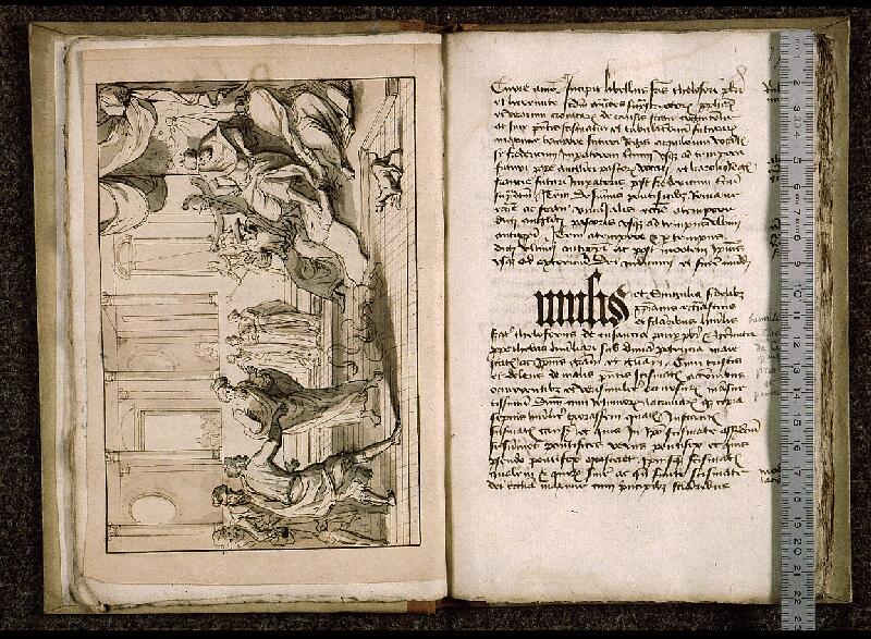 Paris, Bibl. Sainte-Geneviève, ms. 1453, f. 006v-007 - vue 1
