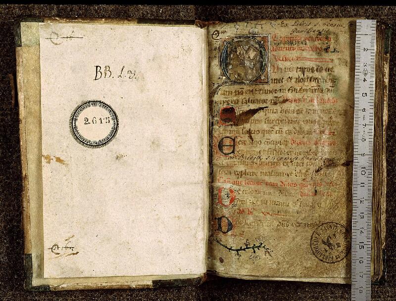 Paris, Bibl. Sainte-Geneviève, ms. 2615, f. 001 - vue 1