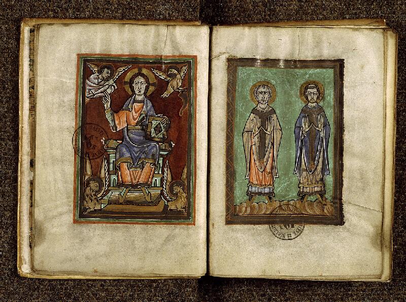 Paris, Bibl. Sainte-Geneviève, ms. 2657, f. 001v-002 - vue 2