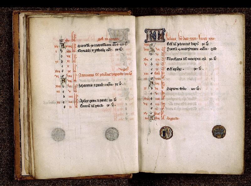 Paris, Bibl. Sainte-Geneviève, ms. 2691, f. 008v-009