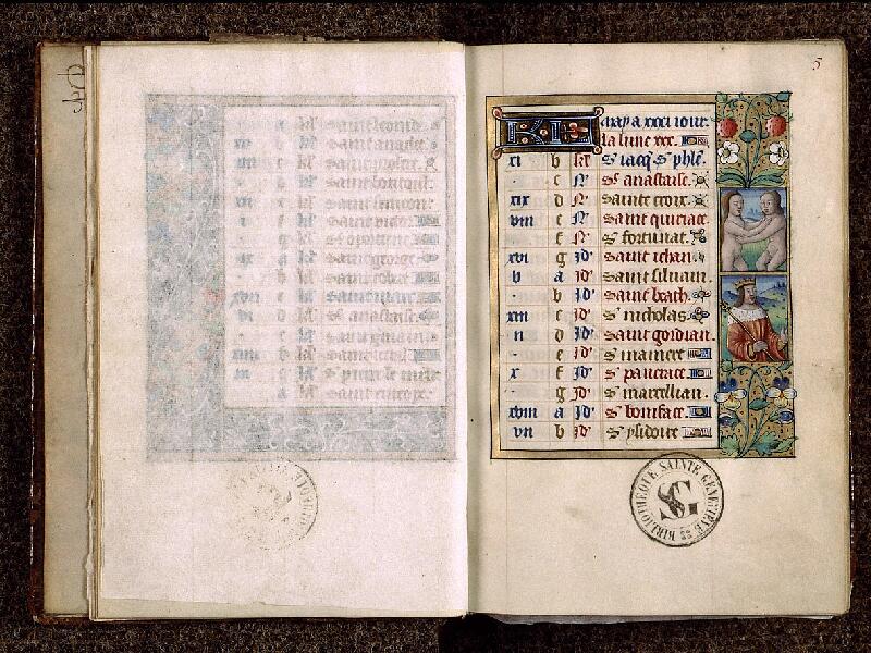 Paris, Bibl. Sainte-Geneviève, ms. 2699, f. 004v-005