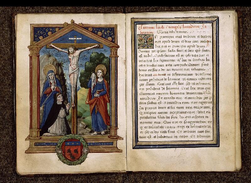 Paris, Bibl. Sainte-Geneviève, ms. 3057, f. 002v-003 - vue 2