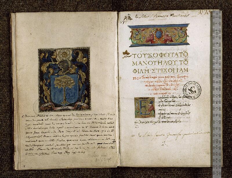 Paris, Bibl. Sainte-Geneviève, ms. 3401, f. 0000IV v-001 - vue 1