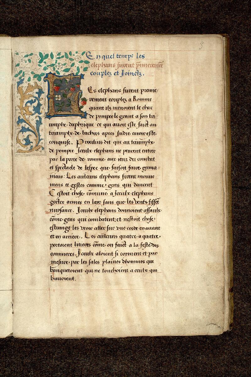 Paris, Bibl. de l'Institut de France, ms. 0270, p. 003
