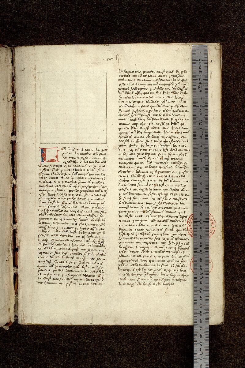 Paris, Bibl. de l'Institut de France, ms. 0312, f. 001 - vue 1