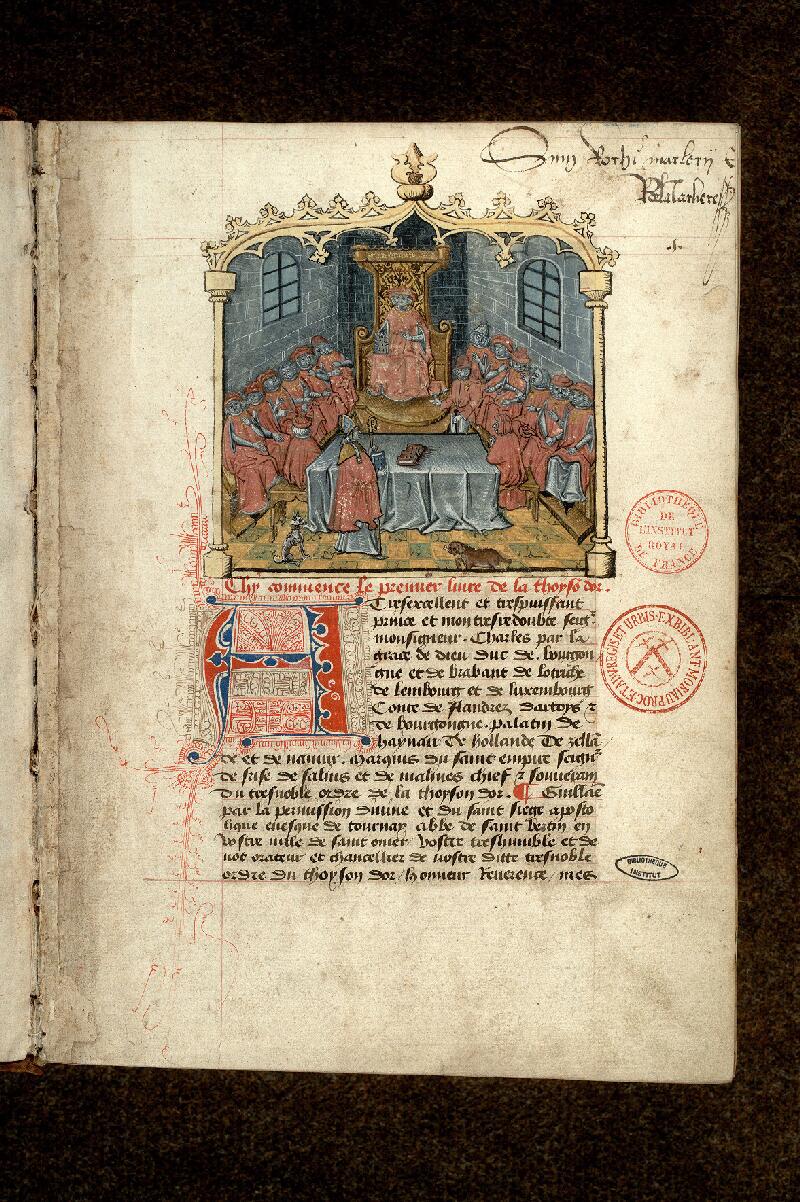 Paris, Bibl. de l'Institut de France, ms. 0363, f. 001 - vue 2