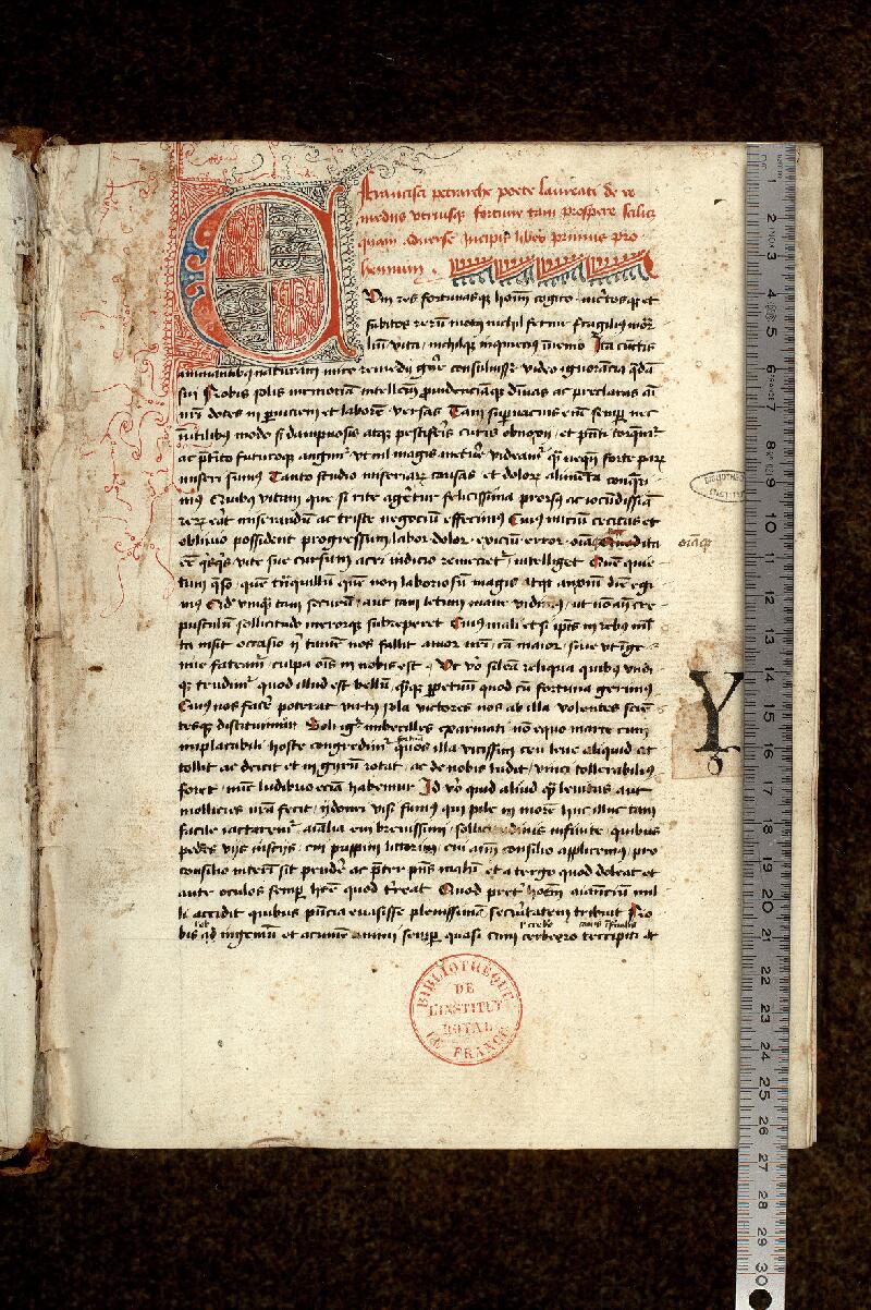 Paris, Bibl. de l'Institut de France, ms. 0615, f. 002 - vue 1