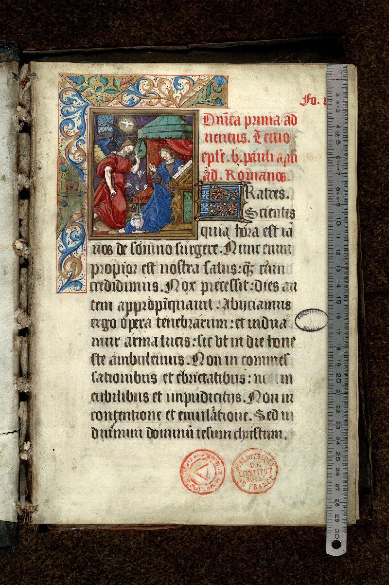 Paris, Bibl. de l'Institut de France, ms. 1559, f. 001 - vue 1